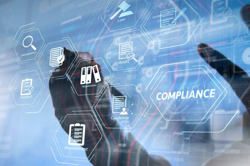Electronic icons illustrating FDA compliance and requirements for reprocessing medical devices.
